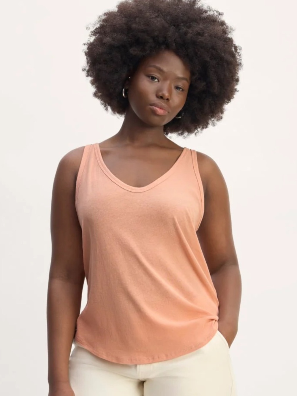 NWOT Everlane Air Cami blush pink peach  tank size S